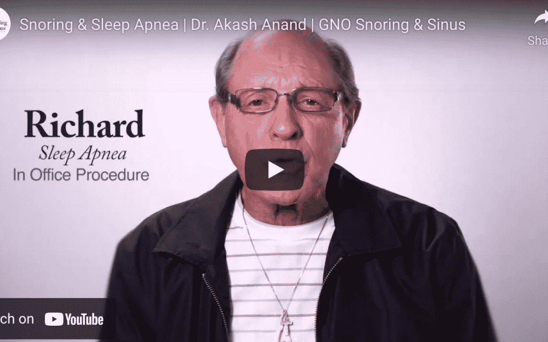 Richard Found Sleep Apnea Relief at GNO Snoring & Sinus
